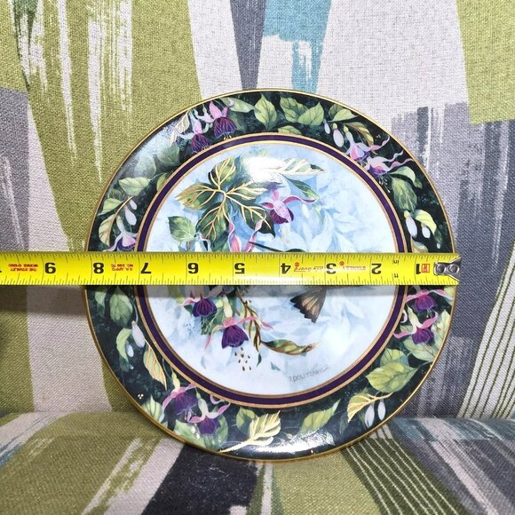 Royal Doulton The Berylline Hummingbird Signed T Politowicz LE Plate Collectible - Picture 3 of 7